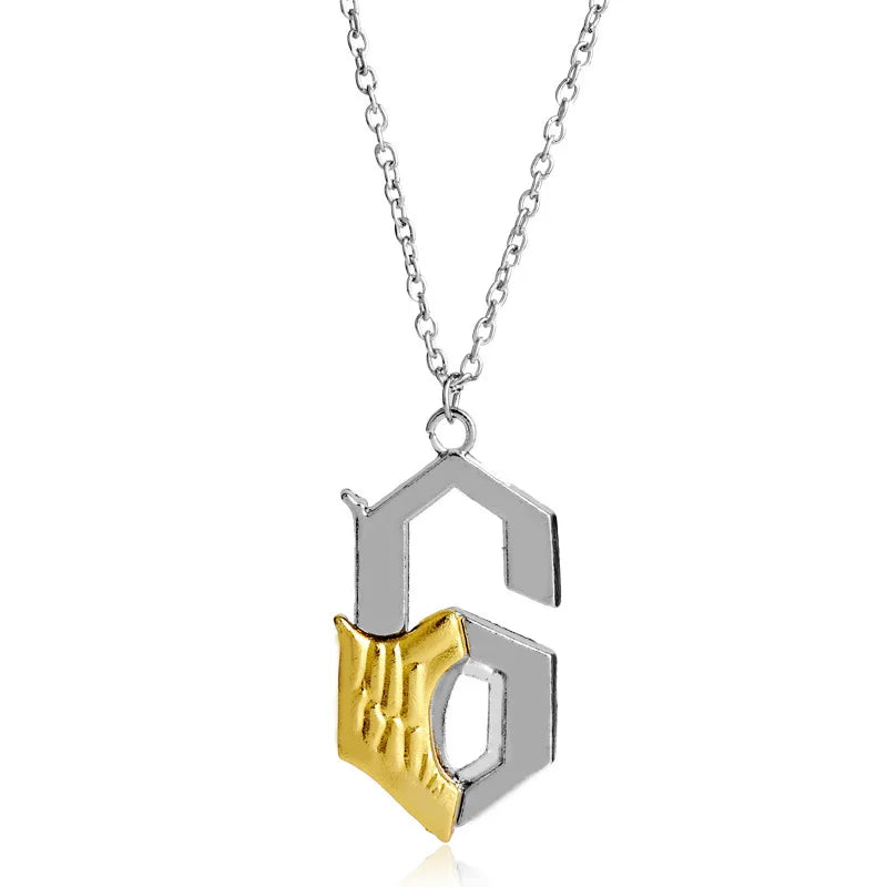Grimmjow Jaegerjaquez Anime Keychain Necklace - 6th Blade Logo Cosplay Jewelry Fan Collectible Gift
