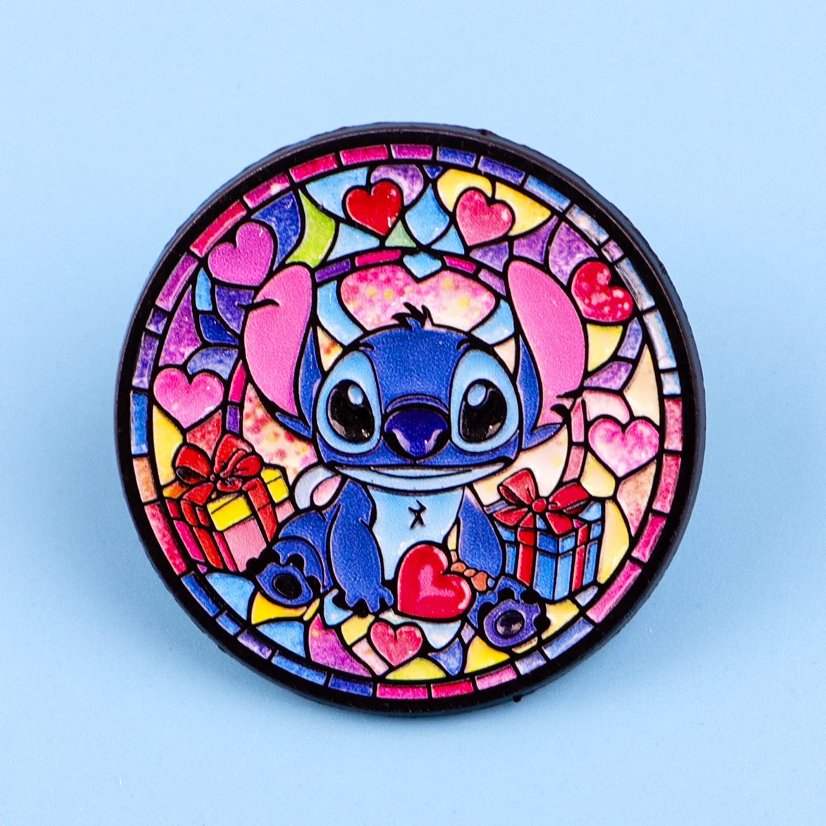 Cute Alien Enamel Pin – Round Lapel Brooch for Backpack, Clothing & Cosplay Accessories