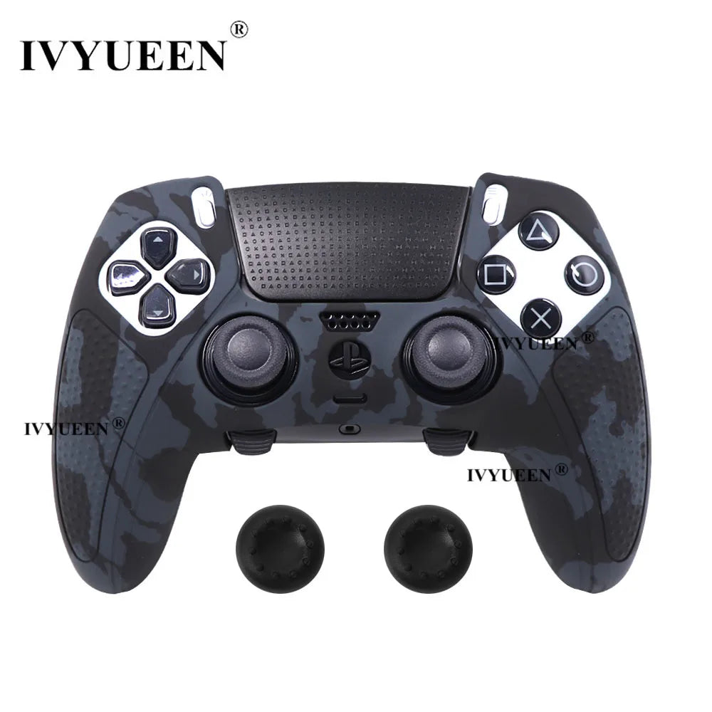 IVYUEEN Water Transfer Printing Silicone Protective Skin for PS5 DualSense Edge Controller