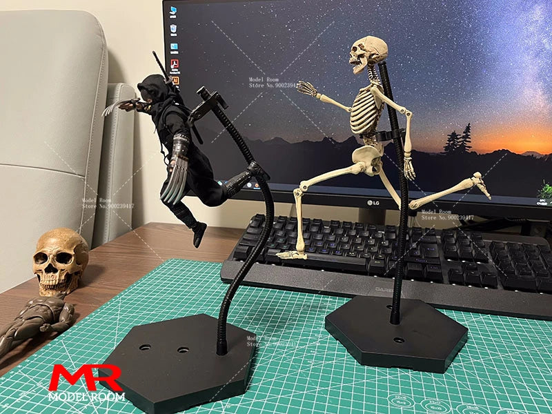 Snake Bone Bracket Display Stand – Universal Holder for 1:6, 1:9, 1:12 Soldier Action Figures, BJD, Anime Figurines & Dolls