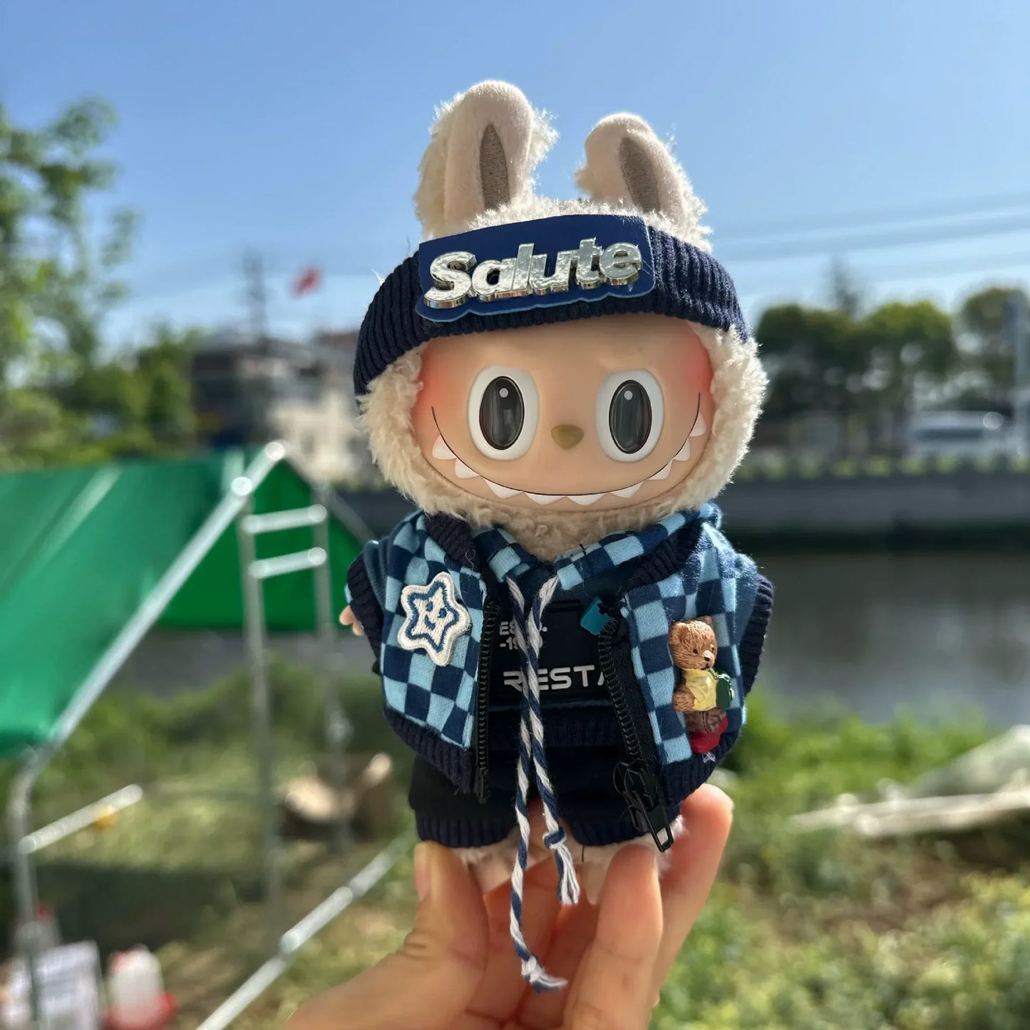 Mini Plush Doll Clothes — Kpop EXO Labubu V1 V2 Idol Outfit | Pit Strip Climbing Suit Accessories | Doll Clothing Gift