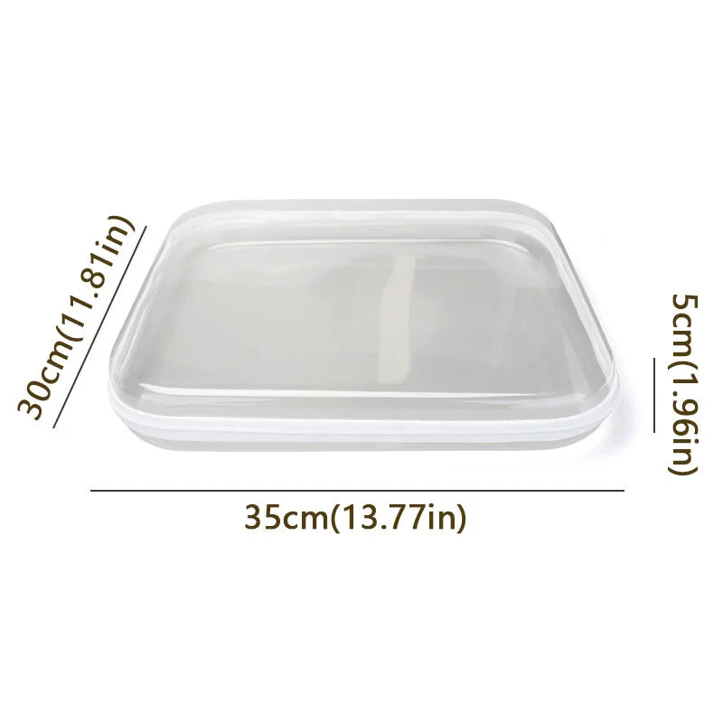 Plastic Zippered Storage Pouch — Stackable Waterproof Hard Case with Clear Shell