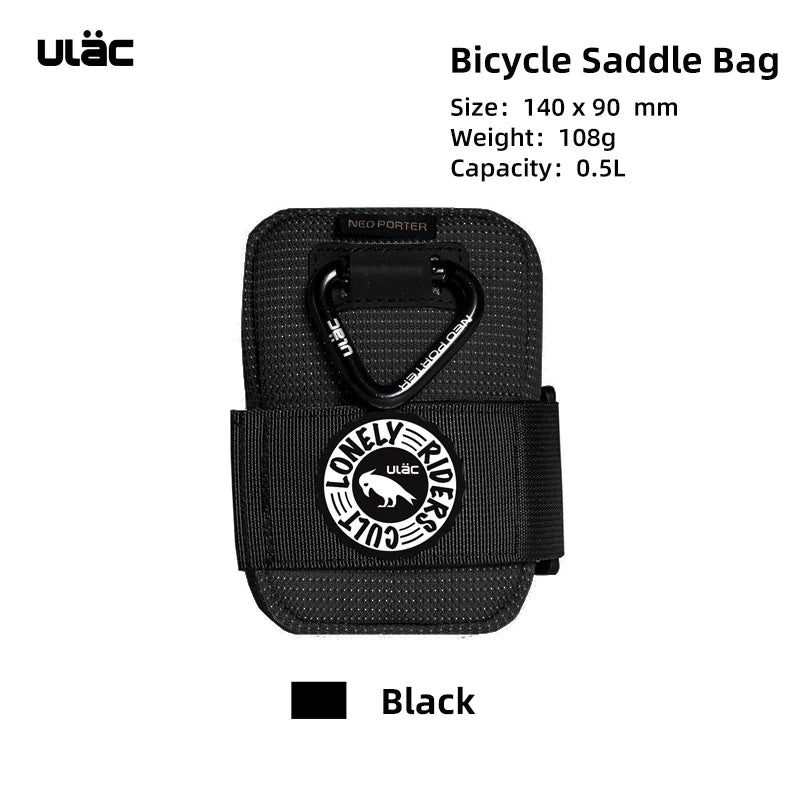 ULAC 0.5L Waterproof Bicycle Saddle Bag — Mini Shockproof MTB Seatpost Rear Pack Tail Pouch