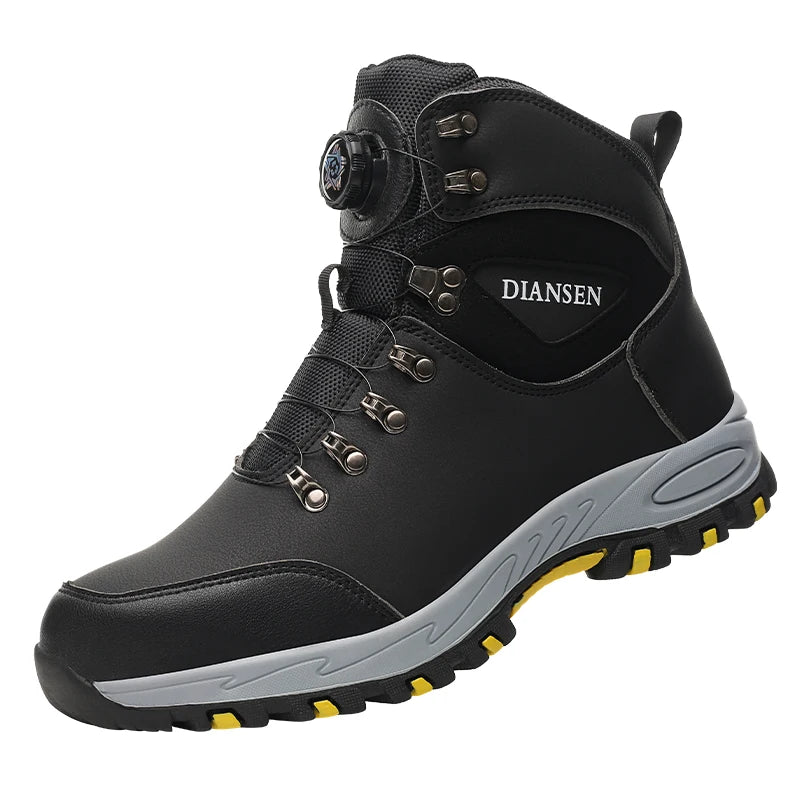 Rotating Button Safety Shoes for Men – Steel Toe, Indestructible, Puncture-Proof Work Sneakers & Protective Boots