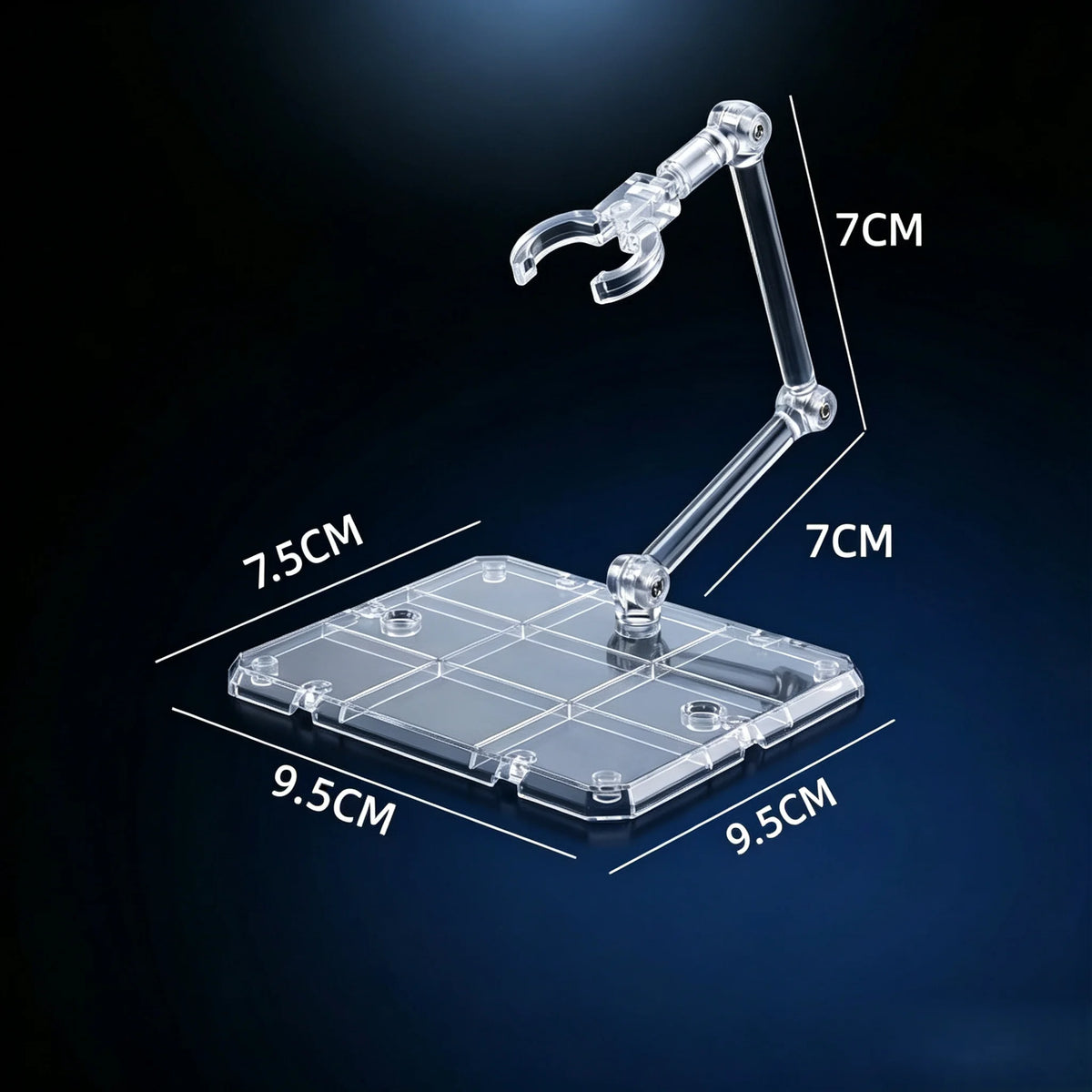 Clear Acrylic Action Figure Stand - Display Base Holder for Dolls, Toy Models & Collectible Figures