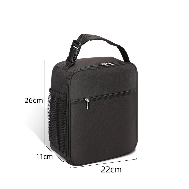 Portable Large Capacity Insulated Lunch Bag – Reusable Waterproof Oxford Cloth Cooler Bag for Men and Women