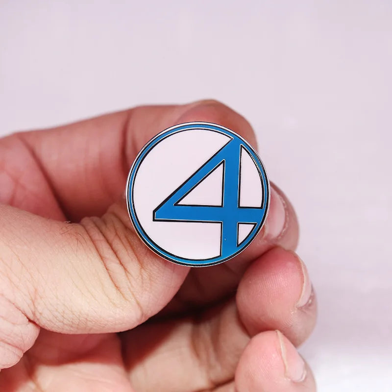 Marvel Fantastic Four Metal Brooch — Handsome Backpack Ornament & Small Gift