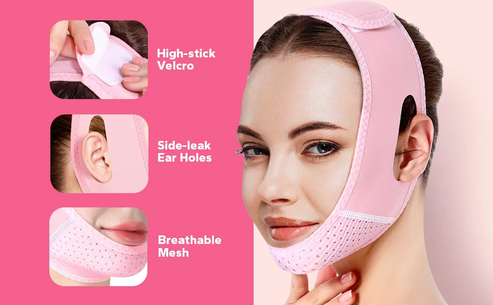 Reusable V-Line Face Strap – Double Chin Reducer, Chin Up Patch, V-Shaped Mask for Sagging Skin