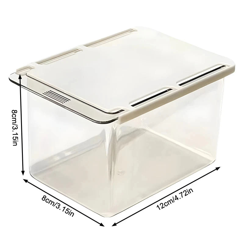 Transparent Bathroom Cotton Swab & Makeup Storage Box – Pull-Out Drawer Style Organizer for Under Mirror Cabinet