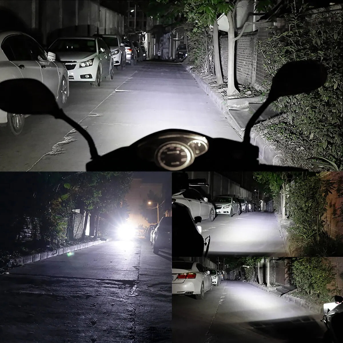 2PCS Work Lights: 6 LED Motorcycle Headlight Spot Light - Waterproof Super Bright Auxiliary Scooters, Universal 12v LED Bar