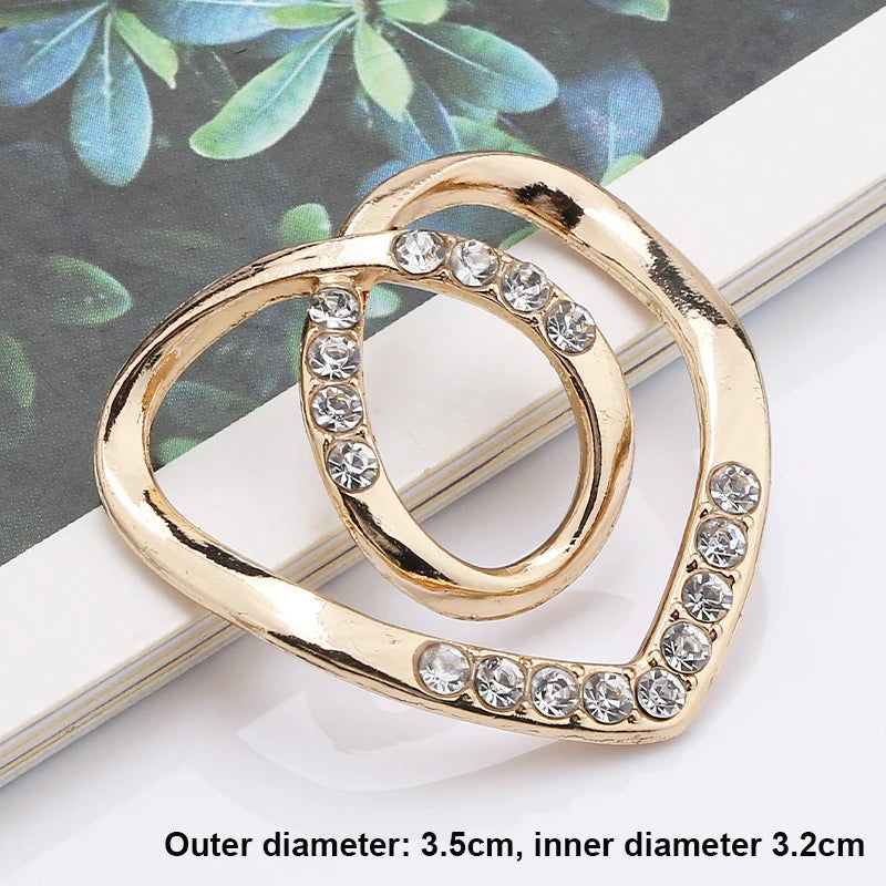 Elegant Alloy Brooch Pins with Pearls & Rhinestones – Minimalist Irregular Shapes, Fashion Accessory for Garments & Scarves