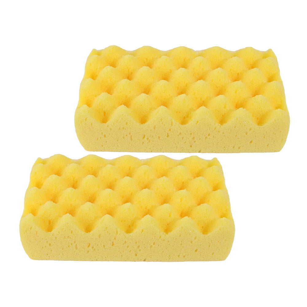 Large Car Wash Sponge - High Density Wave Pattern Water Absorbent Cleaning Sponge for Car Paint Care