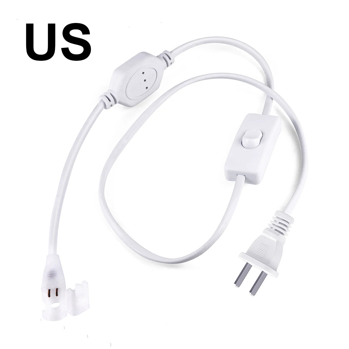 COB LED Strip Light with EU/US Plug (110V–220V) – Flexible LED Light Tape with Clip Accessories for Home and Decoration Lighting