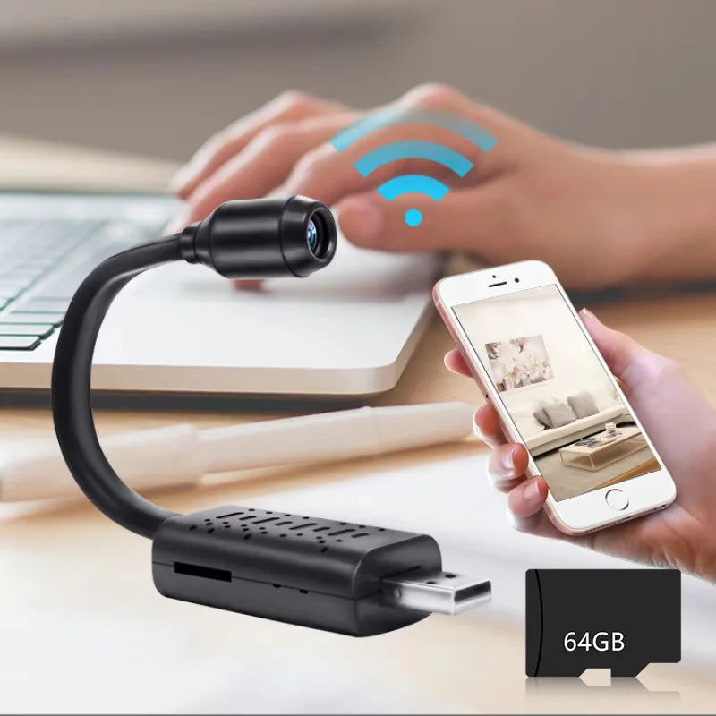 Xiaomi WiFi 4K Mini USB Surveillance Camera β Flexible Lens Security Camcorder with Motion Detection and Video Recording