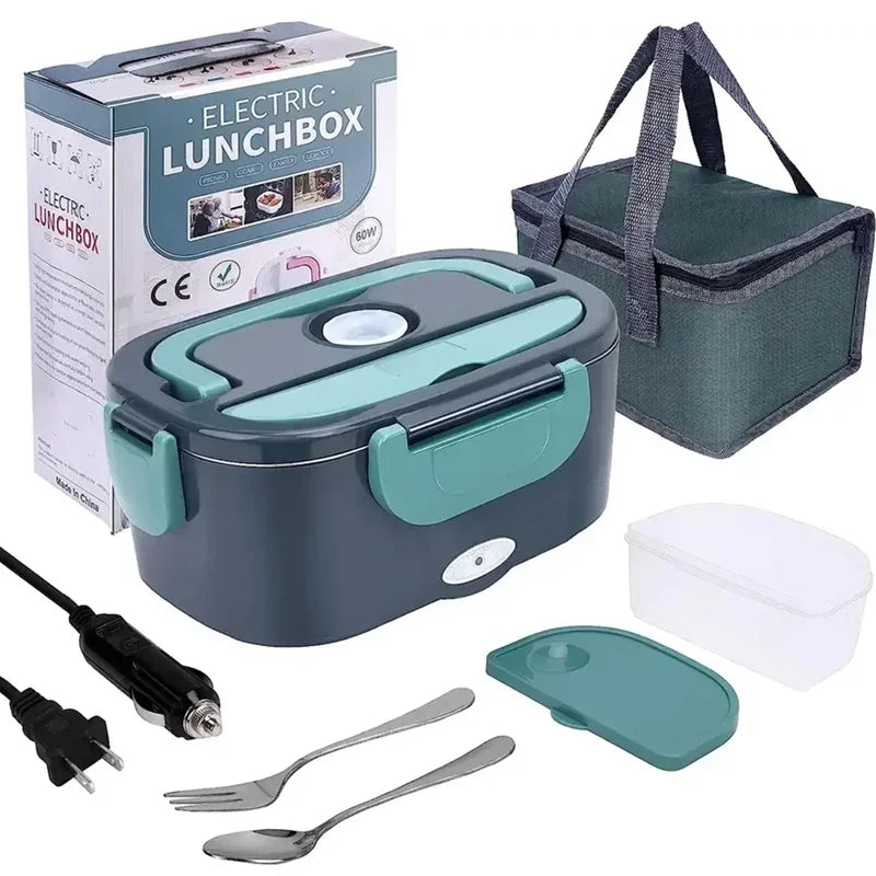 1.5L 60W Electric Lunch Box โ Portable Food Warmer & Heater for Car or Home, Leak-Proof Microwave Lunch Box for Truckers