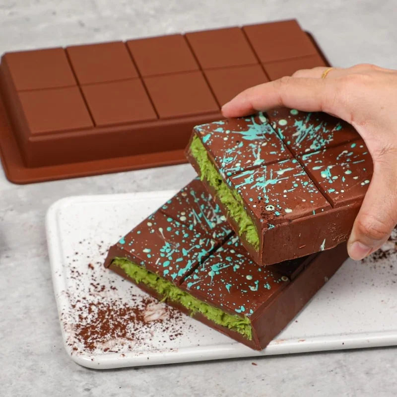 Silicone Chocolate Bar Mold - Break Apart Rectangle Mold for Chocolate, Wax Melts & Handmade Treats