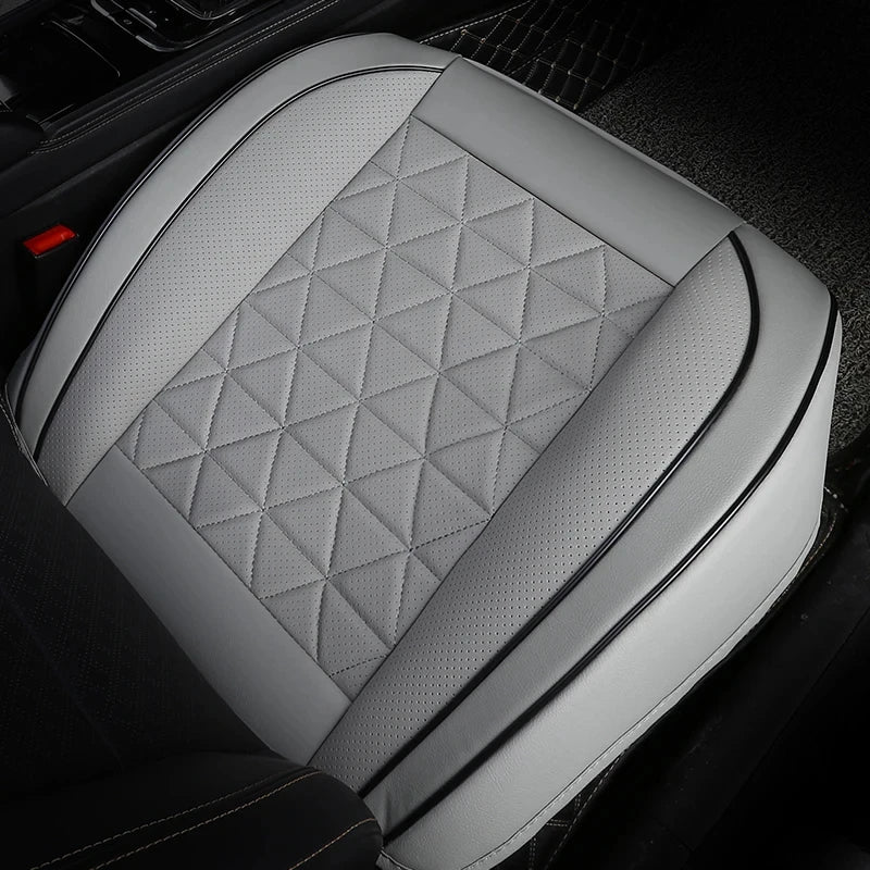 Universal PU Leather Car Seat Cover - Front Seat Cushion Protector Mat