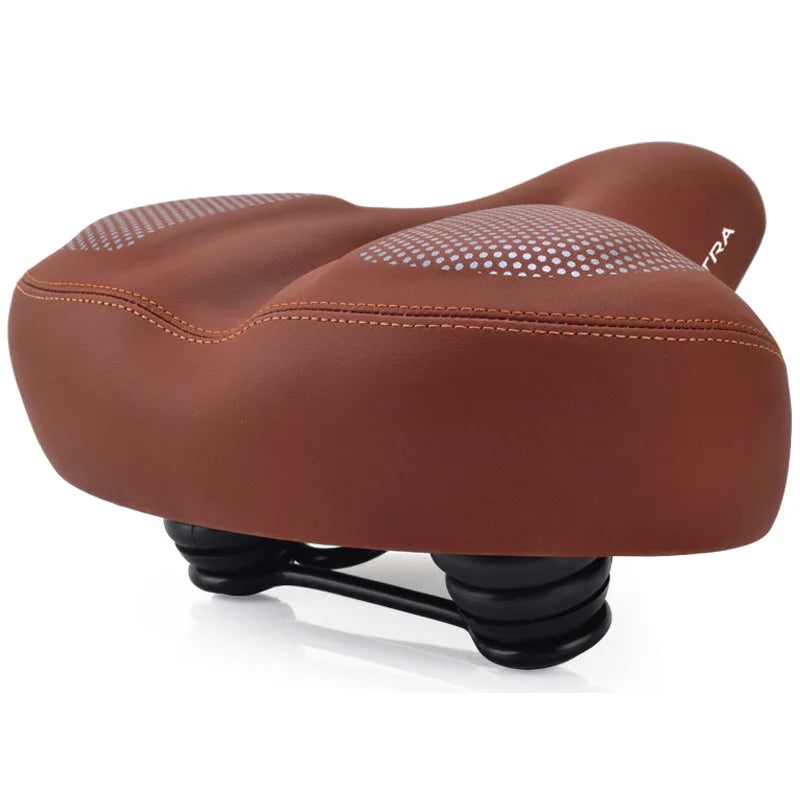 Oversized Comfort Bike Saddle - Extra Soft Padded Bicycle Seat for Men & Women, Large Mountain Bike Cushion