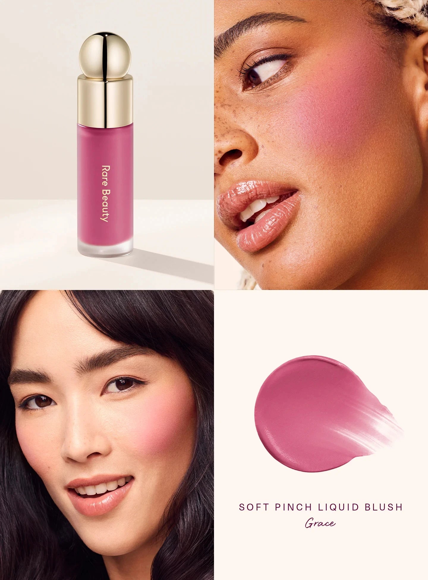 Rare Beauty Soft Pinch Liquid Blush β Long-Lasting Silky Smooth Buildable Flush Makeup, Seamless Matte Dewy Finish Cheek Color