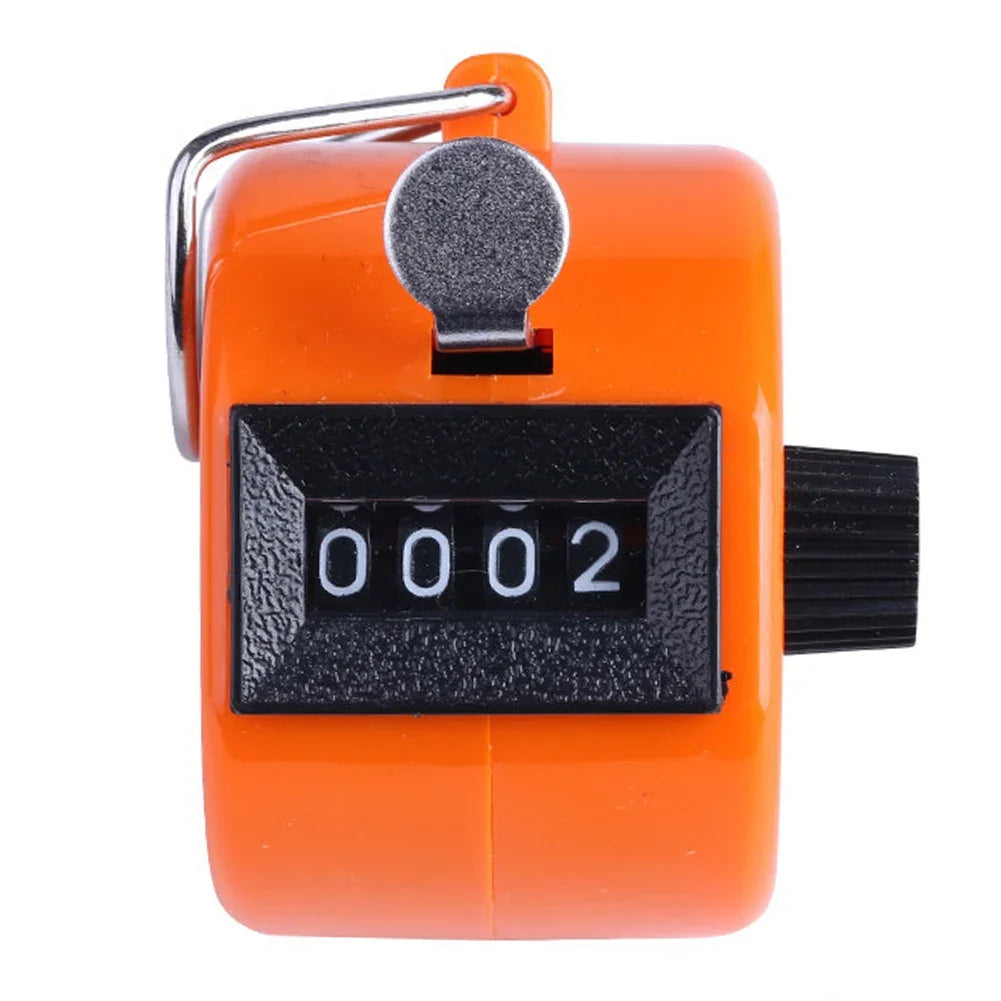 Handheld 4-Digit Tally Counter β Mechanical Manual Palm Clicker for Number Counting, Assorted Colors