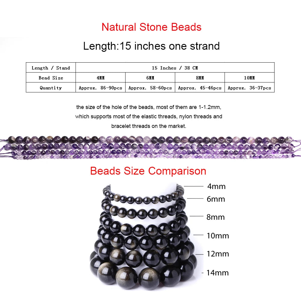 Natural Stone Beaded Bracelet for Men & Women β Healing Crystal Lapis Lazuli Quartz Elastic Couple Jewelry Bangle Bracelet