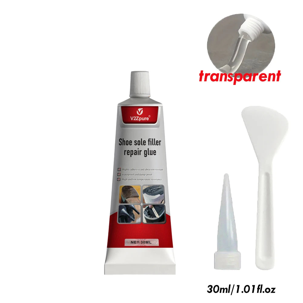Waterproof Shoe Sole Repair Glue - Transparent Strong Adhesive Sealant for Rubber Crack Repair