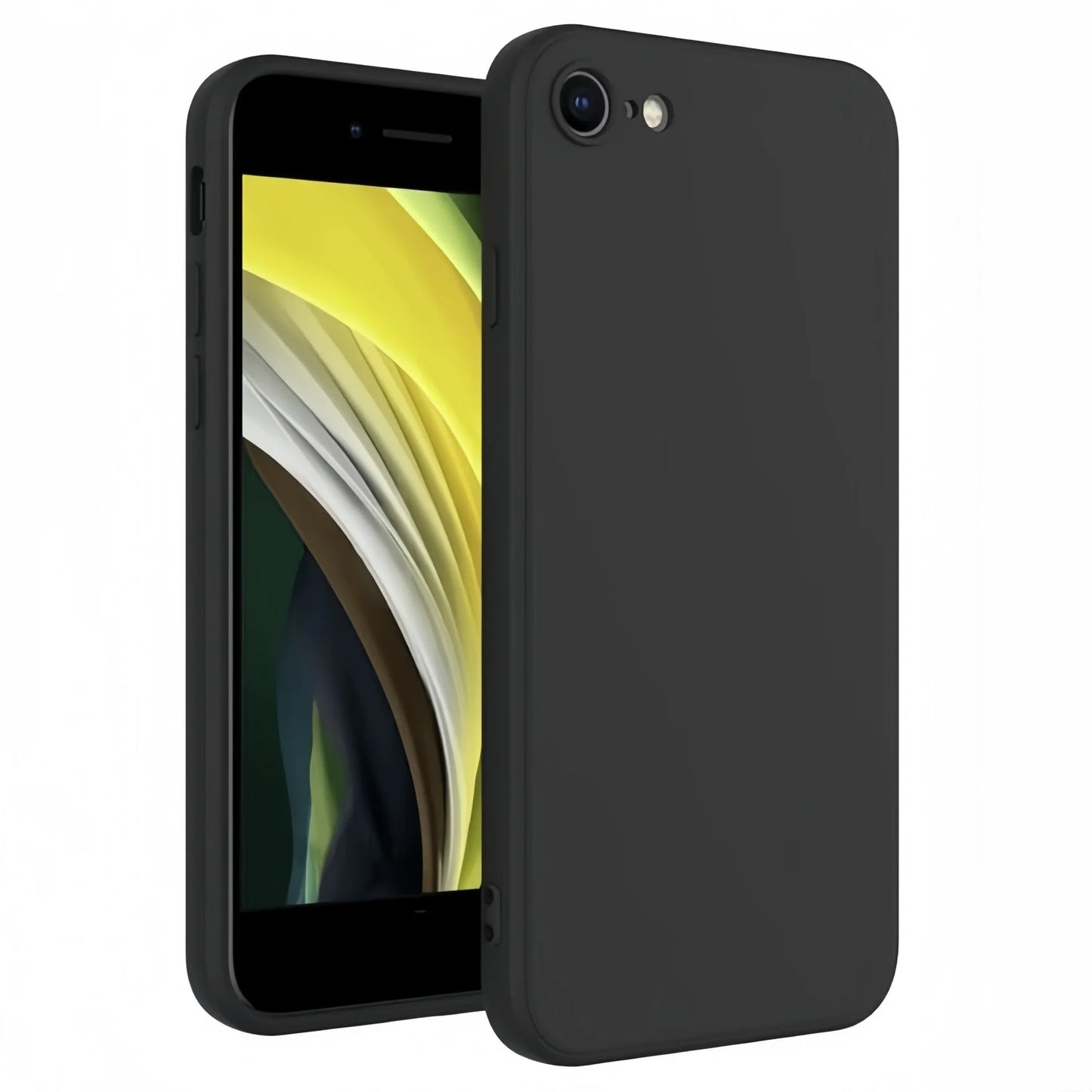 Shockproof Liquid Silicone iPhone Case - Solid Color Protective Cover for iPhone SE 2020/2022, 7, 8, Plus & 16E