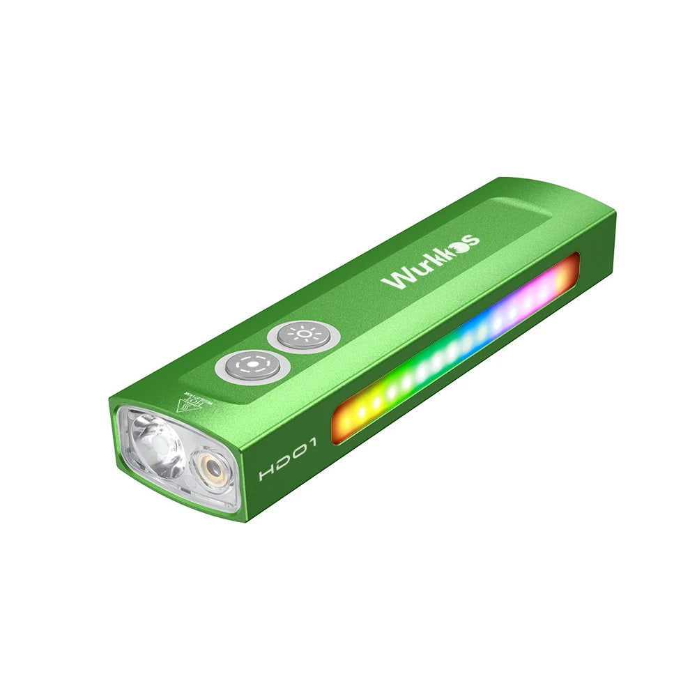 Wurkkos HD01 Multifunctional Flashlight – 1200LM 90CRI with Side RGB Lights, IP65 Waterproof for Hiking