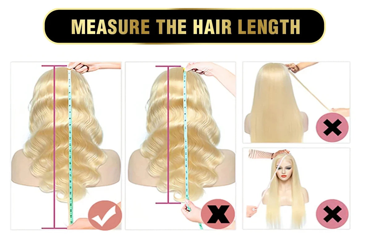613 Honey Blonde Body Wave HD Lace Front Wig – 13x6 Transparent Lace, 13x4 Glueless Human Hair Wig, 180 Density for Women