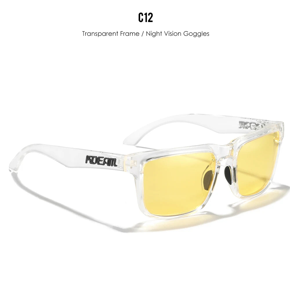 KDEAM Large Size Polarized Men’s Sunglasses – Photochromic Night Vision Oversized Fashion Shades for Men & Women, 154mm Width