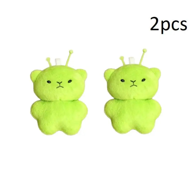 Peace Alien Cat Plush Keychain - Cute Cartoon Stuffed Animal Backpack Pendant & Party Gift