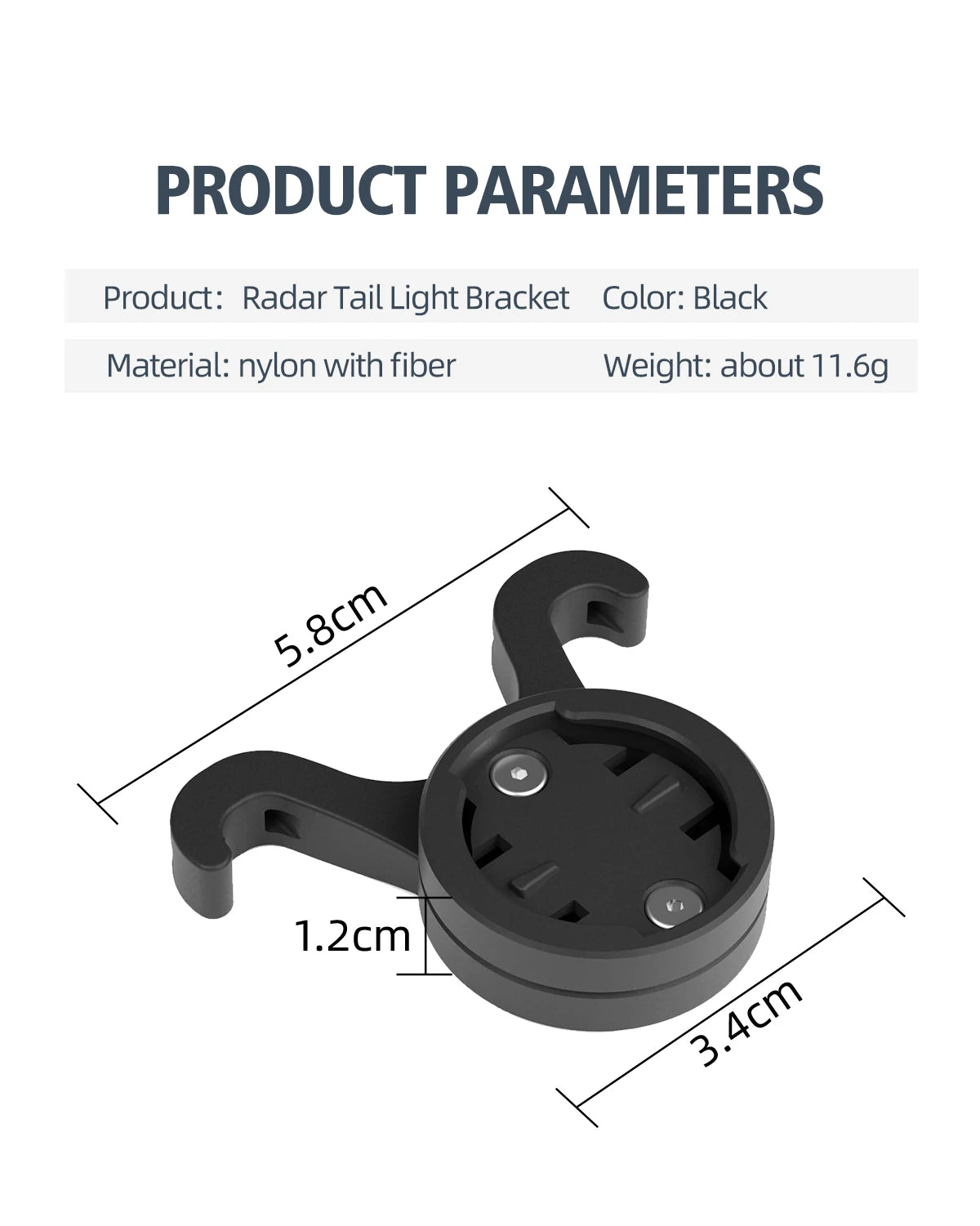 CYCLAMI S11 Bicycle Saddle Lamp Mount — Bike Taillight Seatpost Holder Bracket for Garmin Radar RT510, RTL515, RVR315, L308, L508, TL30