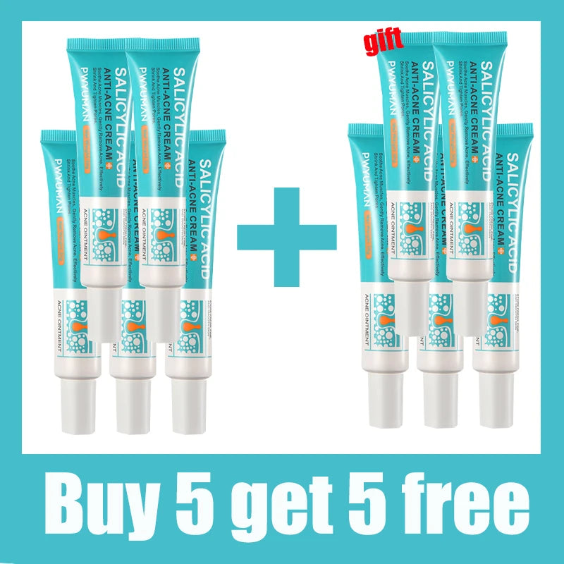 Salicylic Acid Acne Removal Cream – Anti-Acne, Redness Repair, Deep Cleaning & Oil Control Skincare