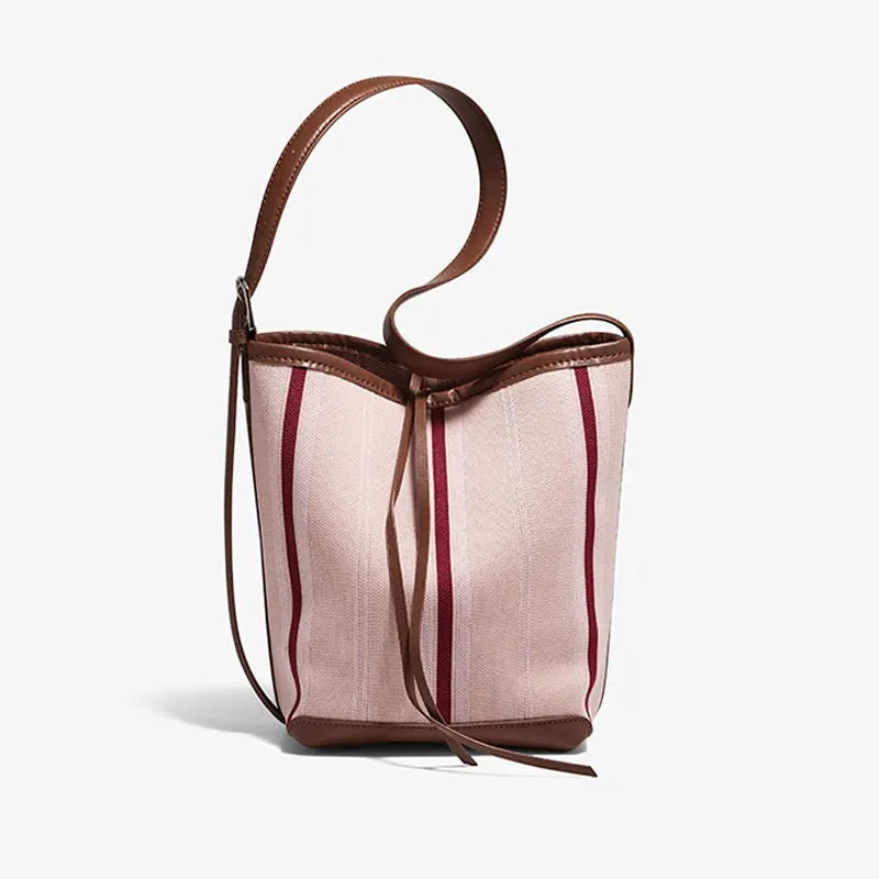 FOXER Lady Fashion PU Shoulder Bag – Large Capacity Top Handbag, Office Commuter Bag, Vegan Leather Female Composite Bucket