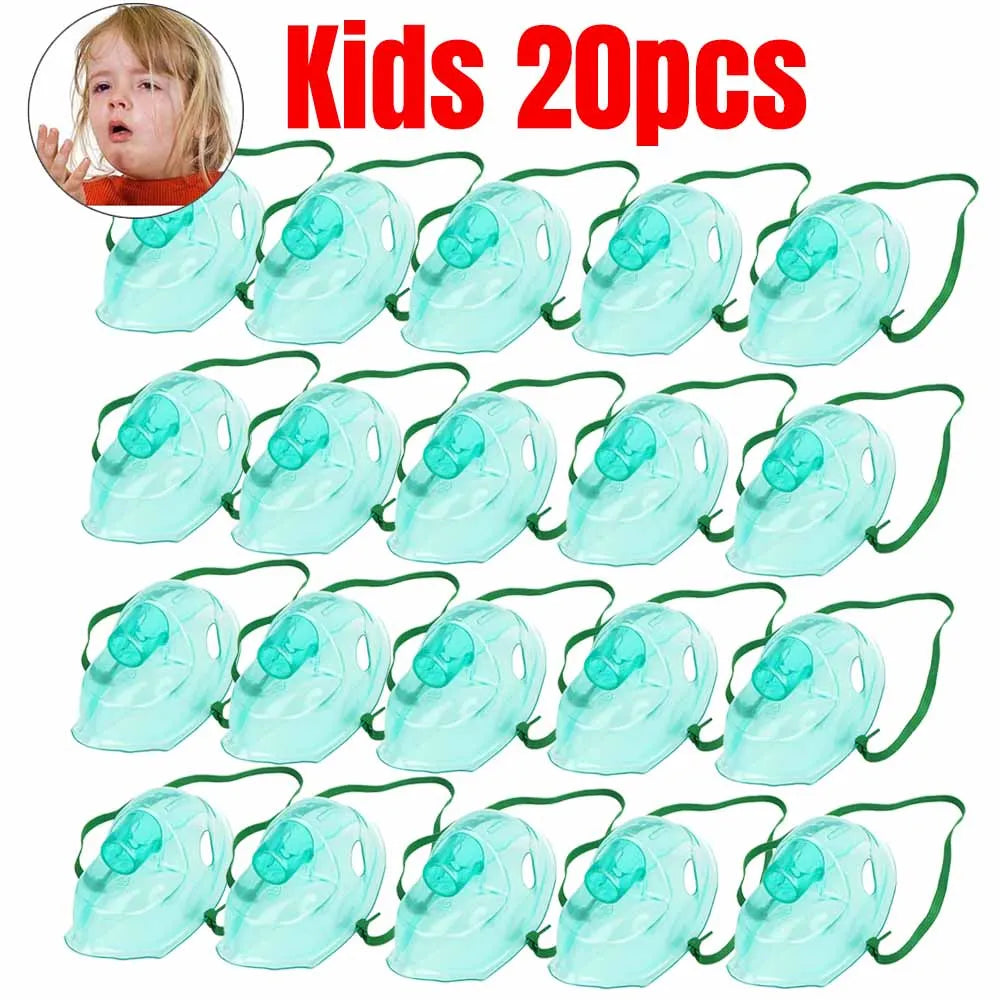 20pcs Nebulizer Inhaler Masks β Adult & Child Atomization Inhale Mask for Medication and Drug Inhalation Healthcare Nebulizador