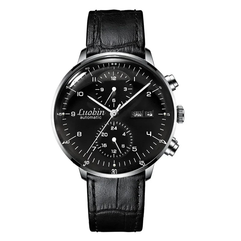 Men’s Fashion Mechanical Watch — 2023 Business Automatic Stainless Steel Luminous Designer Wristwatch
