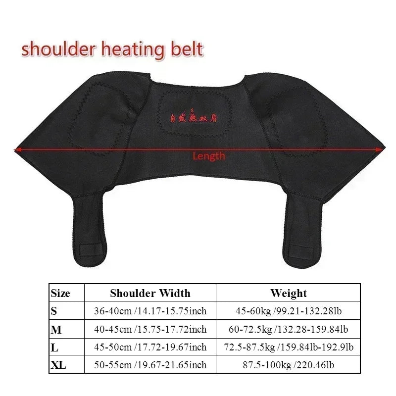 Double Shoulder Support Brace - Compression Shoulder Belt for Warmth & Support