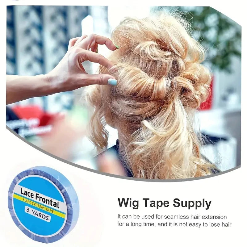 Lace Wig Tape 3 Yards/Roll - Strong Hold Hair System Adhesive Tape for Toupees, Lace Front Wigs & Hairpieces