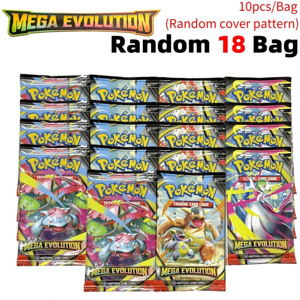 Pokémon Mega Evolution Phantasmal Flames TCG Cards – English 9+1 Booster Pack Trading Card Collection Set