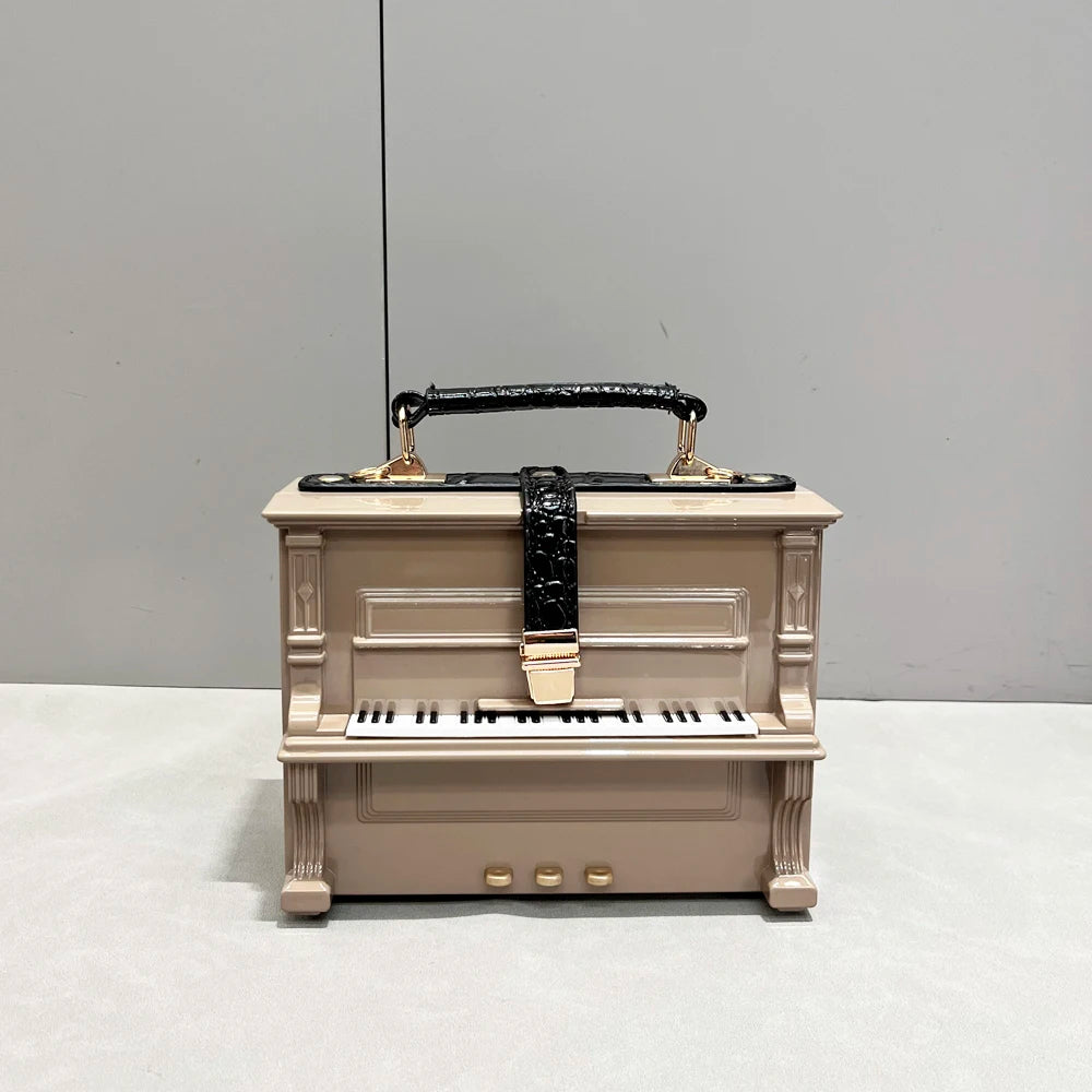 Luxury Designer Piano-Shaped Handmade Crossbody Shoulder Bag for Women – Elegant Purse, Messenger & Banquet Bag