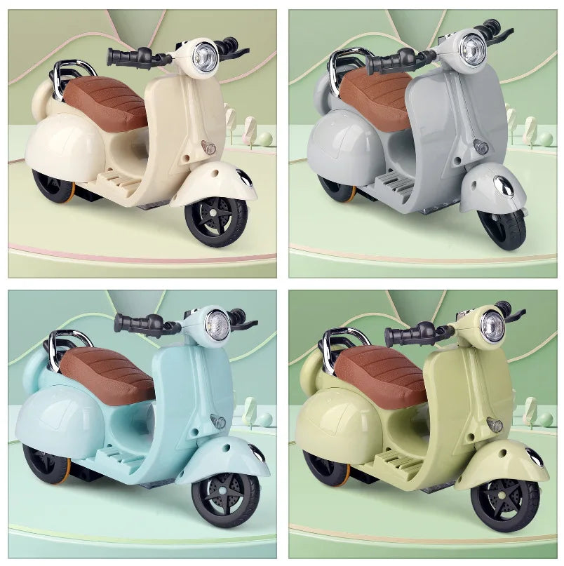 Labubu Doll Mini Electric Motorcycle – Cute Doll Toy with Lights and Music, DIY Accessories, Fun Christmas Gift for Kids