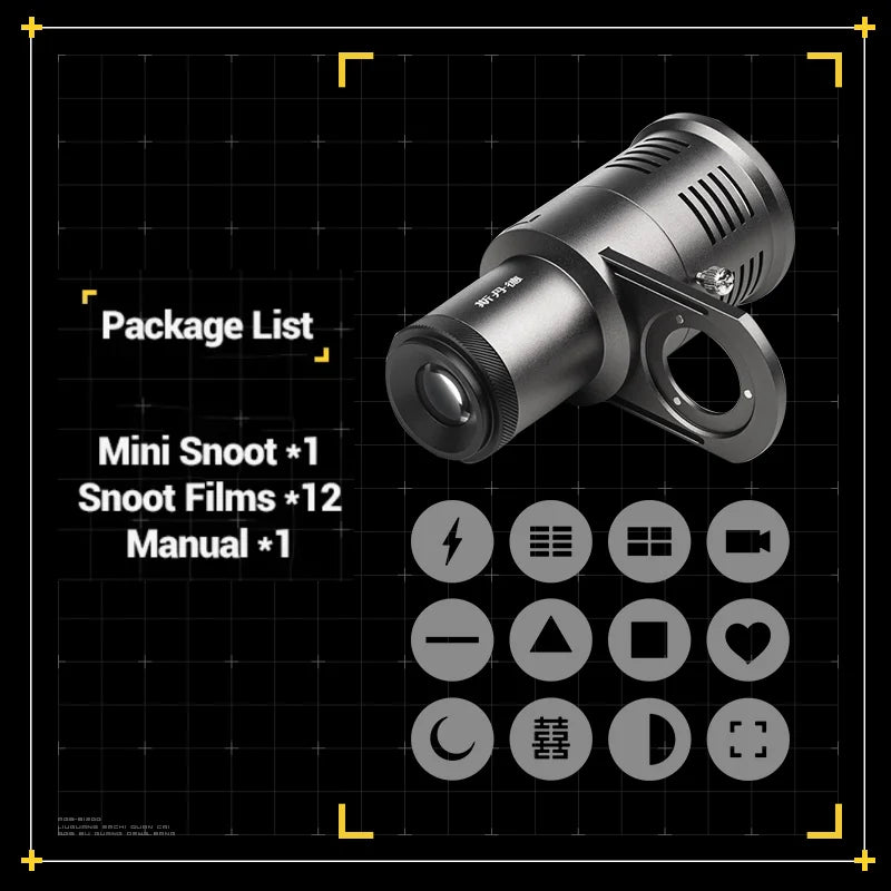 SIDANDE 10W Flashlight with Four Color Projection - 8400mAh Rechargeable Battery, 4 Hours Full-Power Output