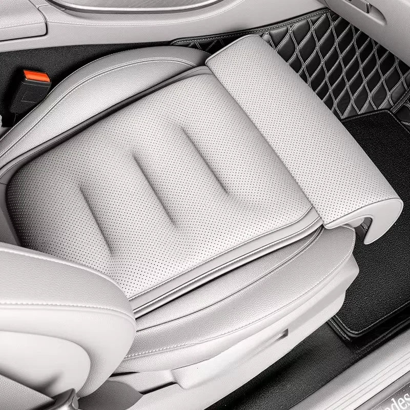 Universal Car Seat Cushion with Leg Support - Breathable Thick Padded Comfort Mat