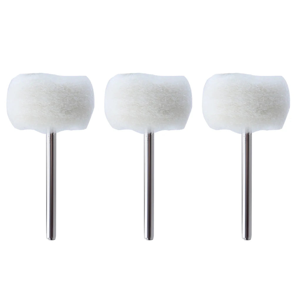 1-10pcs Mini 3mm Felt Polishing Brush – Sanding & Grinding Heads for Dremel Rotary Tool Jade Buffing