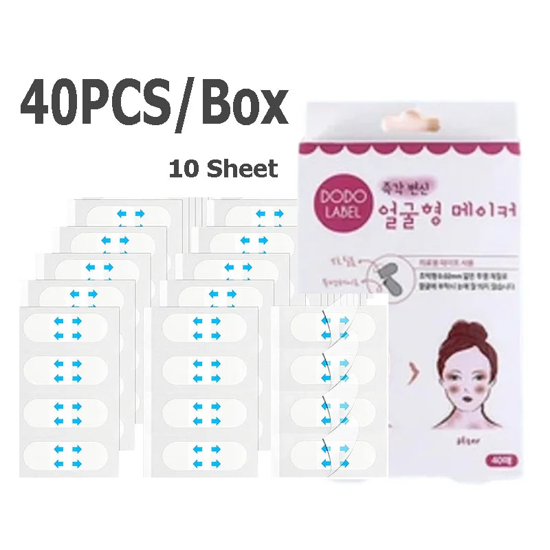 4/80pcs V-Lift Face Stickers — Invisible Adhesive Makeup Tape for Chin Lifting, Skin Tightening & Slimming