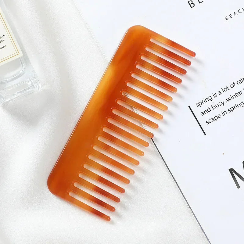 Korean Fashion Hair Comb β Wide Teeth Acetate Anti-Static Hairbrush, Colorful Massage Hair Styling Tool