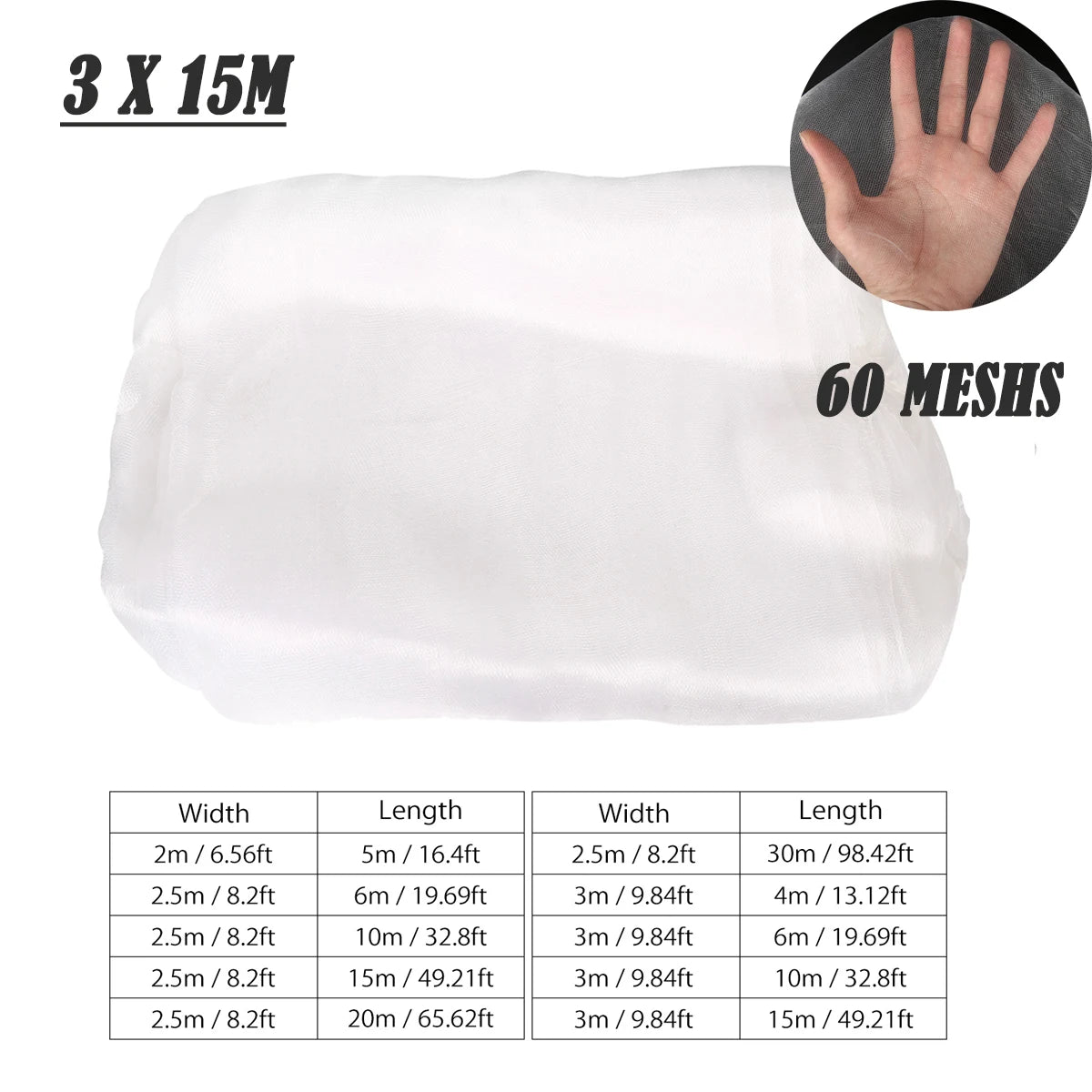 Garden Insect Protection Net – Greenhouse Protective Cover for Flowers, Vegetables, and Fruit Plants
