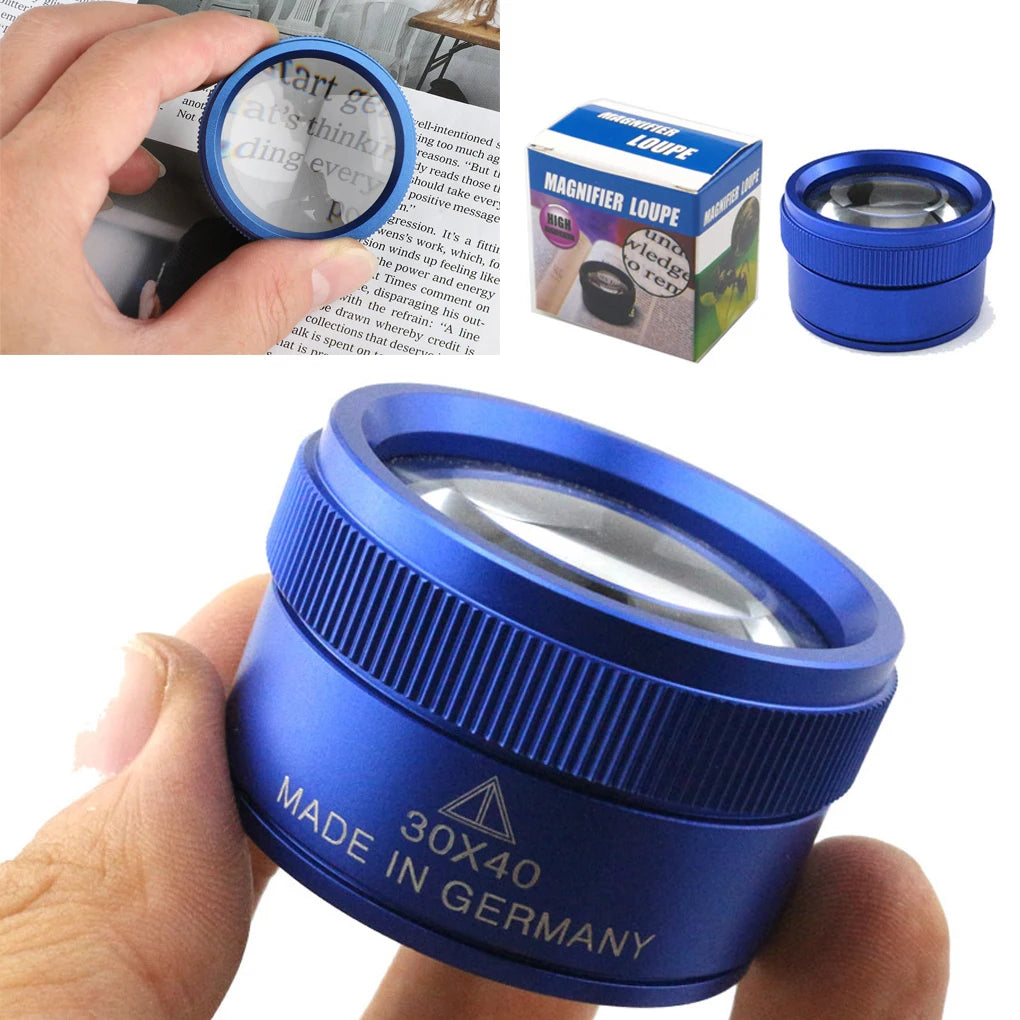 Portable Alloy 40x Magnifier for Jewelry Repair – High-Quality Pearl & Gemstone Precision Tool