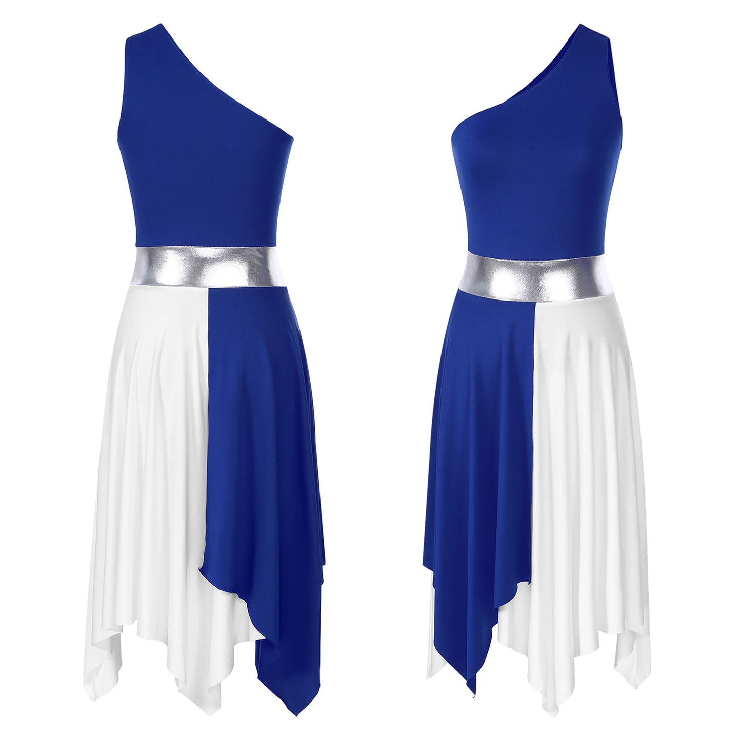 Women's Praise Dance Dress - Modern Liturgical Church Choir Costume with Irregular Hem for Ballet & Contemporary Dance