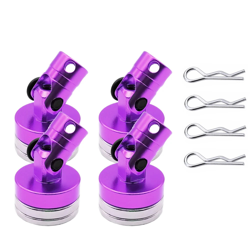 1 Set RC Car Drift Shell with Strong Magnet – Stealth Body Post Contact for 1/10 Scale Models TT01, TT02 Remote Control Cars